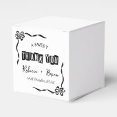 Ballotins Mariage de croquis noir et blanc (Verso)