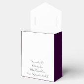 Ballotins Mariage de dentelle damassé blanc et violet clair (Ouvert)