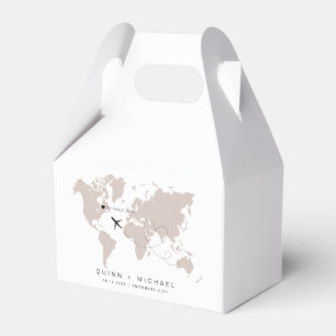 Ballotins Mariage de destination de carte du monde QUINN Blu