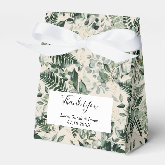 Ballotins Mariage de feuillage Botanique d'ivoire beige (Verso)