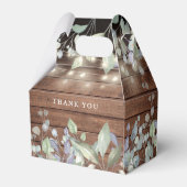 Ballotins Mariage de feuillage en bois rustique (Arrière)