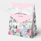 Ballotins Mariage de fleur d'aquarelle rose boho rustique (Verso)