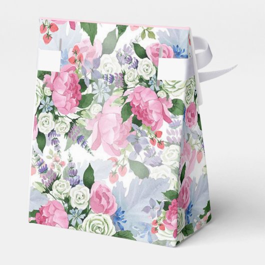 Ballotins Mariage de fleur d'aquarelle rose boho rustique (Arrière)