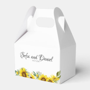 Ballotins Mariage de fleur sauvage de tournesol jaune