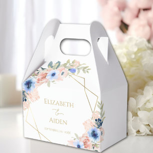 Ballotins Mariage de fleurs bleues