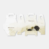 Ballotins mariage de fleurs brun, ivoire et or (Déplié)