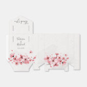 Ballotins Mariage de fleurs de cerisier d'aquarelle (Déplié)