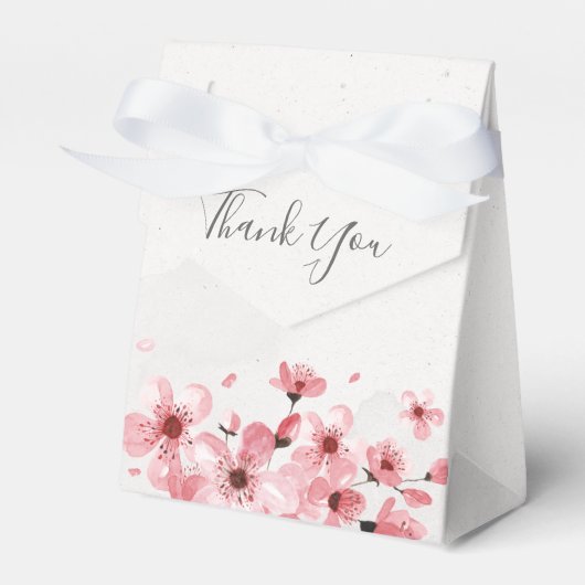 Ballotins Mariage de fleurs de cerisier d'aquarelle (Verso)