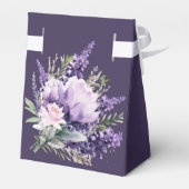 Ballotins Mariage de fleurs de lavande et d'aquarelle rose (Arrière)