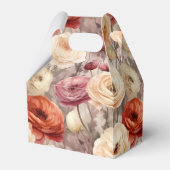 Ballotins Mariage de fleurs de printemps crème de Bourgogne (Arrière)