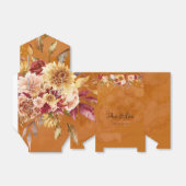 Ballotins Mariage de fleurs orange brûlées (Déplié)