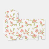 Ballotins Mariage de fleurs roses romantiques (Déplié)