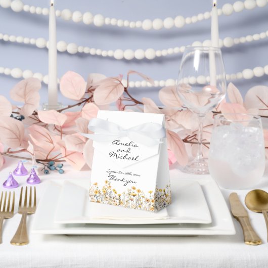 Ballotins Mariage de Fleurs sauvages de la prairie jaune bla (Mariage)