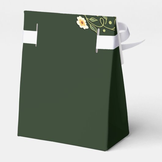 Ballotins Mariage de fleurs vertes (Arrière)