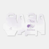 Ballotins Mariage de fleurs violettes romantiques (Déplié)