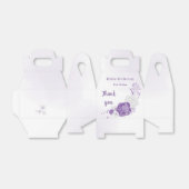 Ballotins Mariage de fleurs violettes romantiques (Déplié)