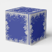 Ballotins Mariage de flocons de neige bleu et argent (Arrière)