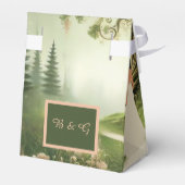 Ballotins mariage de forêt médiévale Whimsical vert (Arrière)
