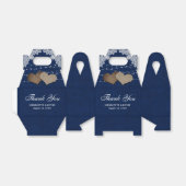 Ballotins Mariage de la ceinture de dentelle bleu marine (Déplié)