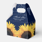 Ballotins Mariage de la marine Blue Sunflower Rustique Burla (Arrière)