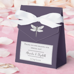 Ballotins Mariage de libellules violettes foncées
