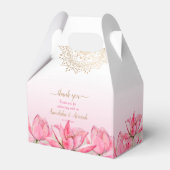 Ballotins Mariage de mandala en or rose lotus merci (Arrière)