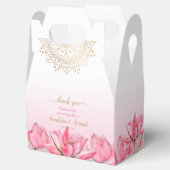 Ballotins Mariage de mandala en or rose lotus merci (Ouvert)