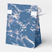 Ballotins Mariage de marbre argenté bleu (Arrière)