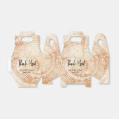 Ballotins Mariage de Merci de grain de bois rustique personn (Déplié)