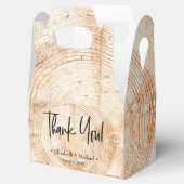 Ballotins Mariage de Merci de grain de bois rustique personn (Ouvert)