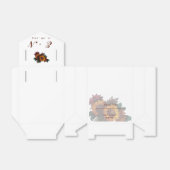 Ballotins Mariage de Merci de Monogramme Floral Orange Rusti (Déplié)