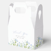 Ballotins Mariage de Merci Floral Aquarelle Bleue (Ouvert)