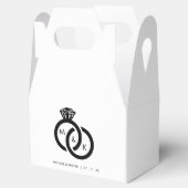 Ballotins Mariage de monogramme à anneau de diamant (Ouvert)