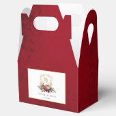 Ballotins Mariage de monogramme de crête florale de Noël cla (Ouvert)