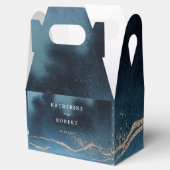 Ballotins Mariage de monogramme de paysage de la nuit bleue (Ouvert)