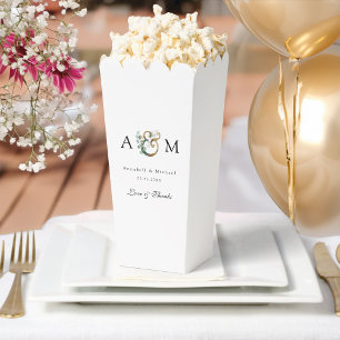 Ballotins Mariage de monogramme Eucalyptus