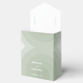 Ballotins Mariage de monogramme moderne Sage Green (Ouvert)