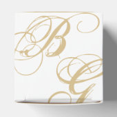 Ballotins Mariage de monogramme or Blue Elegant (Haut)