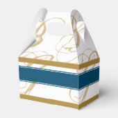 Ballotins Mariage de monogramme or Blue Elegant (Arrière)