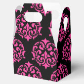 Ballotins Mariage de motif damassé rose et noir gothique (Ouvert)