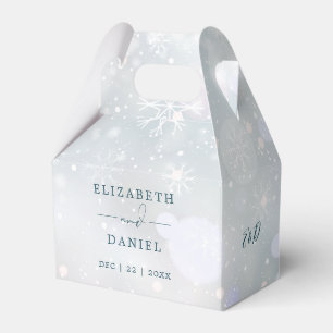 Ballotins Mariage de neige Monogramme Merveilleux Hiver