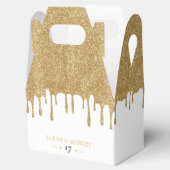 Ballotins Mariage de Parties scintillant blanc et or (Ouvert)