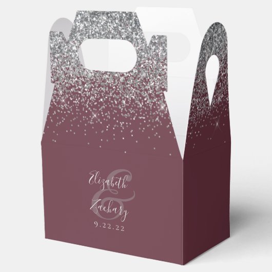 Ballotins Mariage de Parties scintillant d'argent de Bourgog (Ouvert)