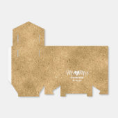 Ballotins Mariage de Parties scintillant d'or personnalisé (Déplié)