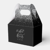 Ballotins Mariage de Parties scintillant en argent noir mode (Verso)