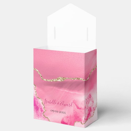 Ballotins Mariage de Parties scintillant en or de pierre ros (Ouvert)