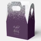 Ballotins Mariage de Parties scintillant moderne violet en a (Ouvert)