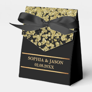 Ballotins Mariage de Parties scintillant Monogram Cute Gold