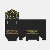 Ballotins Mariage de Parties scintillant Monogram Cute Gold (Déplié)