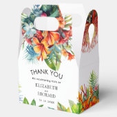 Ballotins Mariage de plage fleurie Feuille tropicale (Ouvert)